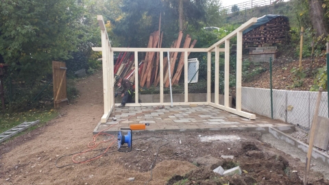 Bau einer Gartenhütte